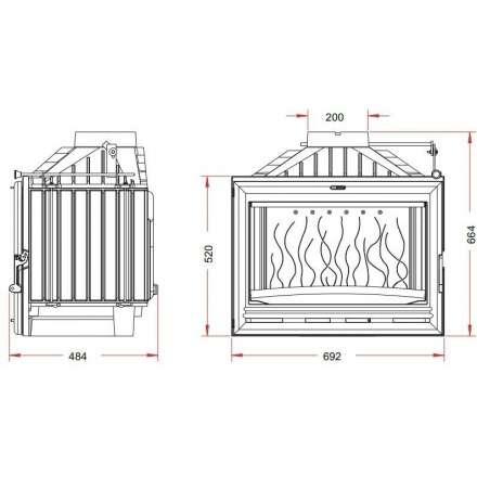 Каминная топка Invicta 700 Option с шибером в Молодечно