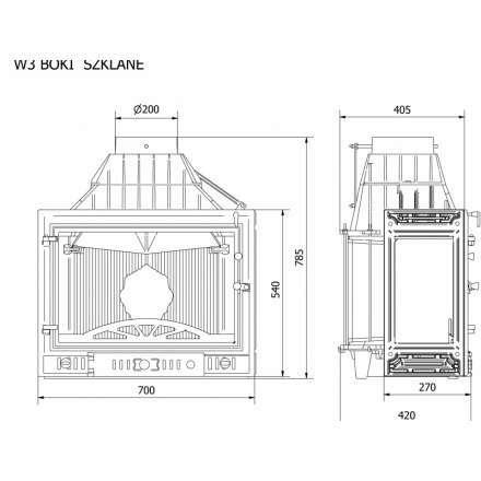 Каминная топка Kawmet W3PB-16,7 кВт в Молодечно