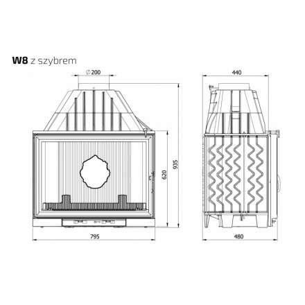 Каминная топка Kawmet W8-17,5 кВт EKO в Молодечно