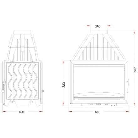 Каминная топка Invicta 700 Double Face в Молодечно