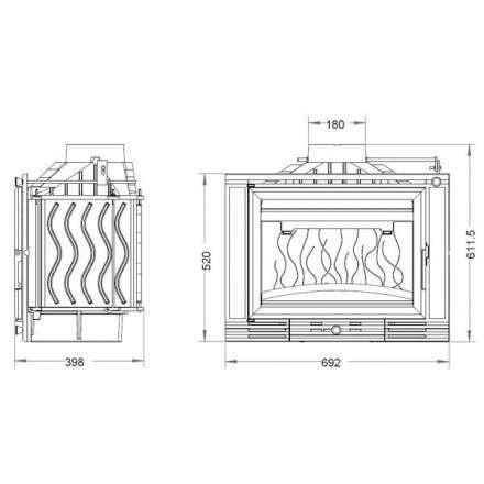 Каминная топка Invicta 700 Minos с шибером в Молодечно