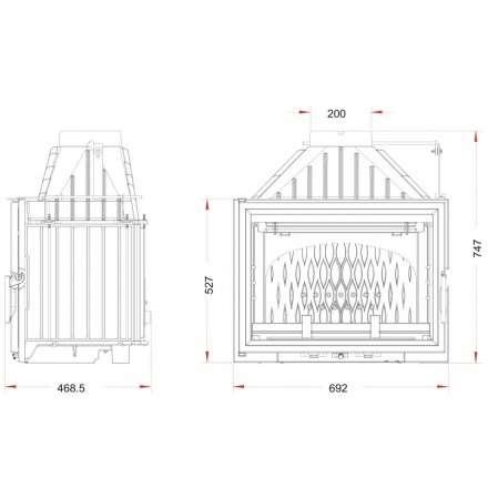 Каминная топка Invicta 700 Grand Vision с шибером в Молодечно