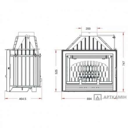 Каминная топка Invicta 700 Compact с шибером в Молодечно