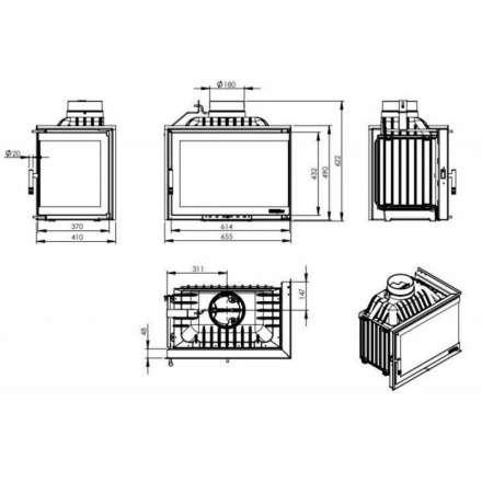Каминная топка NORDflam Etna left в Молодечно