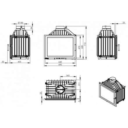 Каминная топка NORDflam Torn в Молодечно