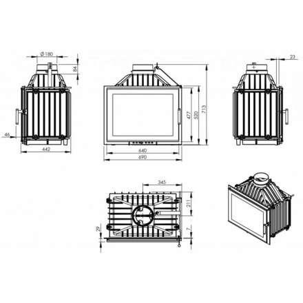 Каминная топка NORDflam Torn lux в Молодечно