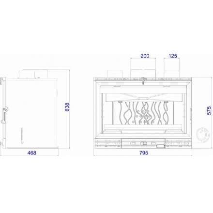 Каминная топка Invicta 800 Grand Vision Turbo в Молодечно