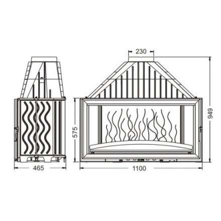 Каминная топка Invicta 1100 Grand Vision в Молодечно