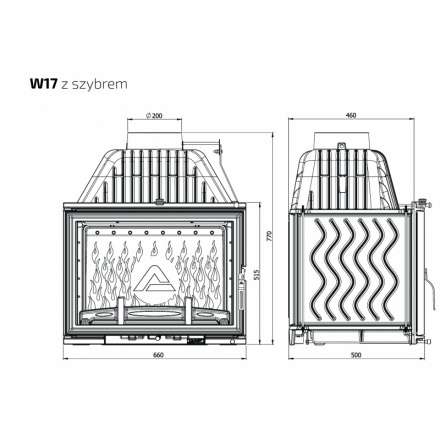 Каминная топка Kawmet W17 16 кВт в Молодечно