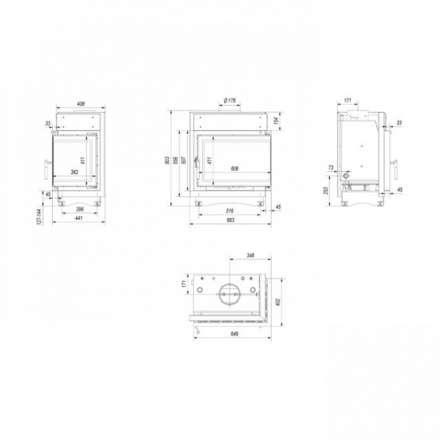 Каминная топка Kratki Maja/PW/BP/12/BS/W/Deco в Молодечно