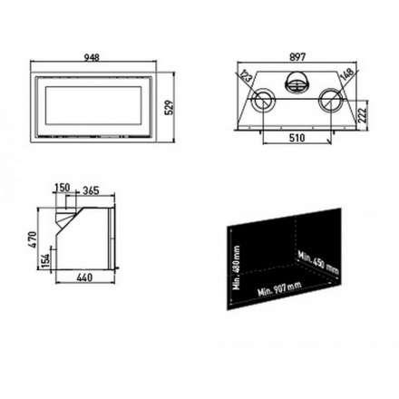 Каминная топка Lotus H470 W в Молодечно