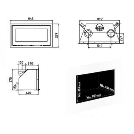 Каминная топка Lotus H470 W Magic в Молодечно