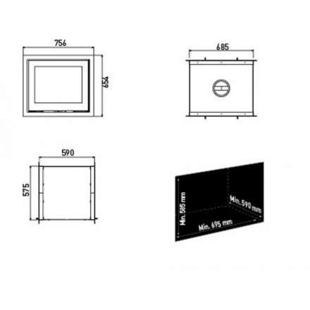 Каминная топка Lotus H570 T в Молодечно