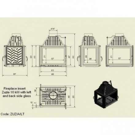 Каминная топка Kratki Zuzia/PT в Молодечно