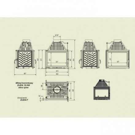 Каминная топка Kratki Zuzia/T в Молодечно