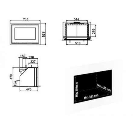 Каминная топка Lotus H470 Magic в Молодечно