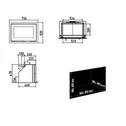 Каминная топка Lotus H470 R в Молодечно