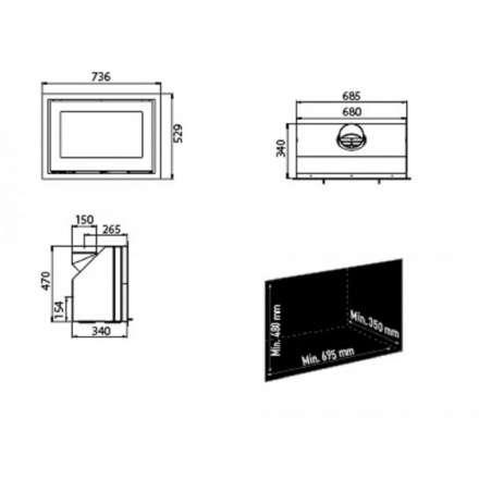 Каминная топка Lotus H370 Petite в Молодечно
