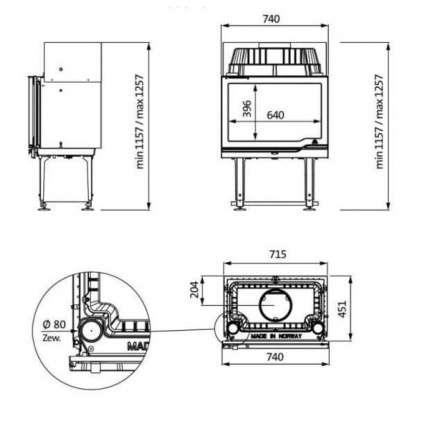 Каминная топка Jotul I 570 Flat в Молодечно