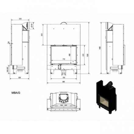 Каминная топка Kratki MBA/G в Молодечно