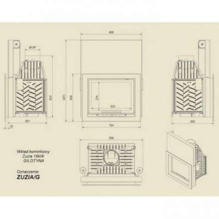 Каминная топка Kratki Zuzia/G в Молодечно