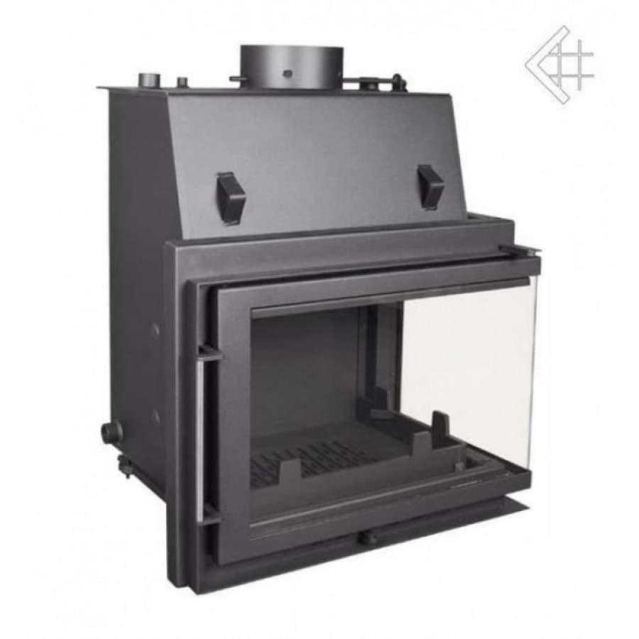 Каминная топка Kratki Zuzia/PW/BP/15/BS/W (угловое стекло справа, змеевик) Амазонка бай фото в Молодечно