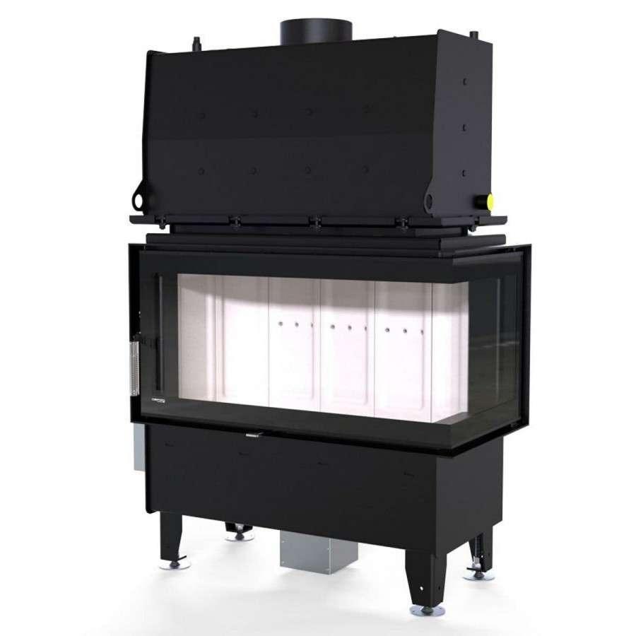 Каминная топка Defro Home RIVA ME BP SHORT угловая, с водяным контуром Амазонка бай фото в Молодечно