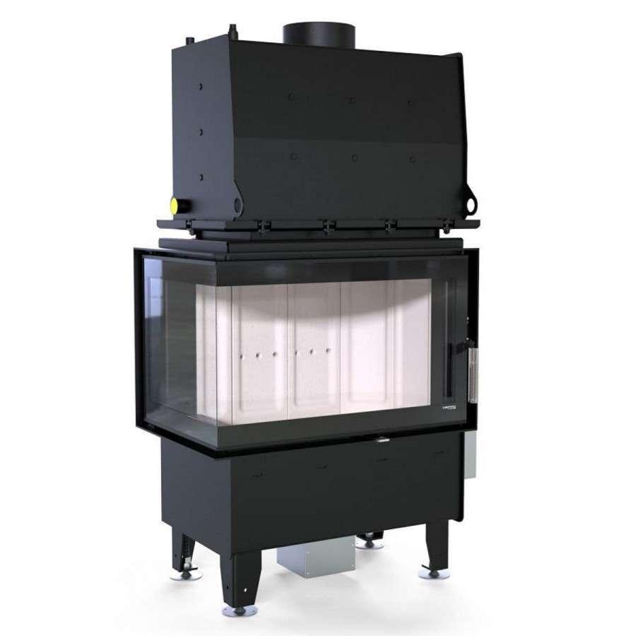 Каминная топка Defro Home RIVA SM BL SHORT угловая, с водяным контуром Амазонка бай фото в Молодечно