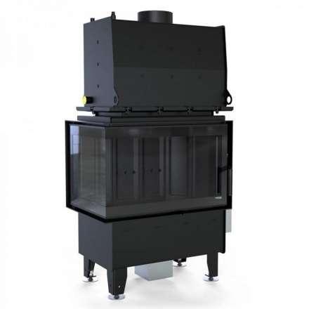 Каминная топка Defro Home RIVA SM BL SHORT угловая, с водяным контуром в Молодечно