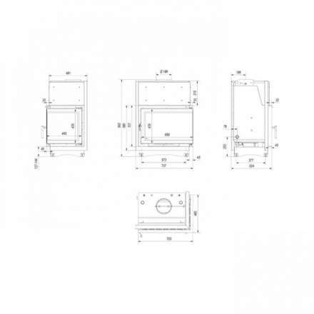 Каминная топка Kratki Zuzia/PW/BP/15/BS/W/Deco в Молодечно