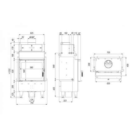 Каминная топка Defro Home Navi SM с водяным контуром в Молодечно