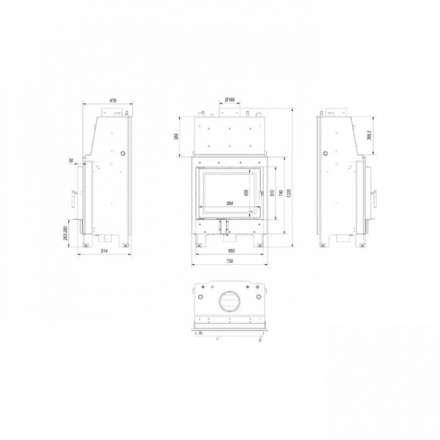 Каминная топка Kratki MBZ/PW/13/W в Молодечно