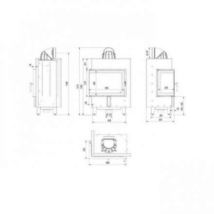 Каминная топка Kratki Lucy/12/L/BS в Молодечно
