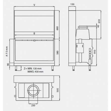 Каминная топка KFD Linea H 1050 4.0 в Молодечно