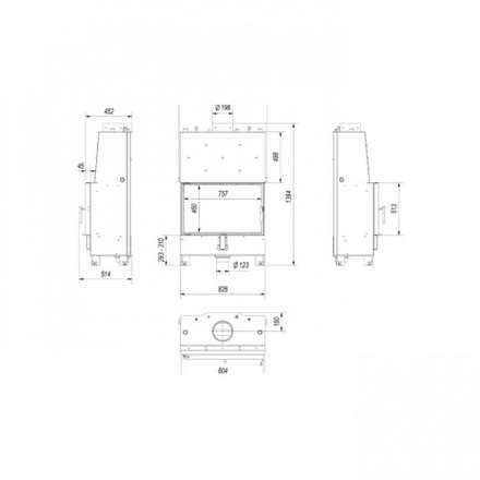 Каминная топка Kratki Lucy/PW/16/W в Молодечно