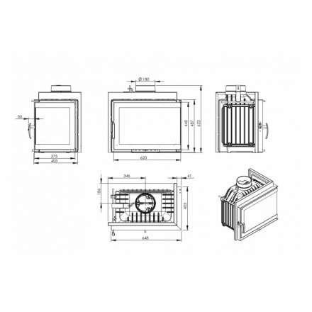 Каминная топка NORDflam Parma left в Молодечно