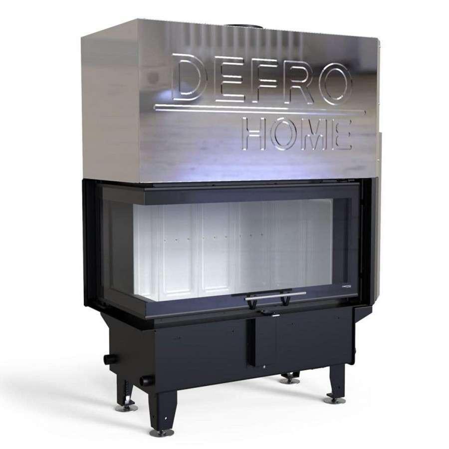Каминная топка DEFRO HOME RIVA ME BL G SHORT угловая с водяным контуром и подъемом стекла вверх Амазонка бай фото в Молодечно
