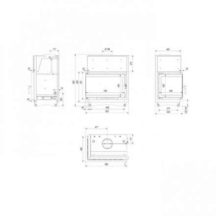 Каминная топка Kratki Oliwia/PW/BL/17/BS/W/Deco в Молодечно