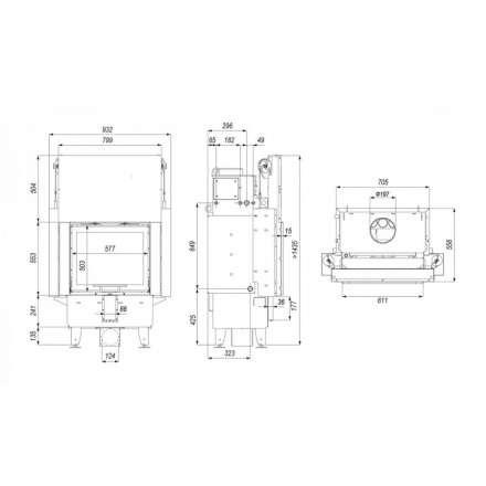 Каминная топка Defro Home Navi SM G с водяным контуром и подъемом стекла вверх в Молодечно
