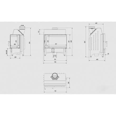 Каминная топка Kratki Zibi/P/BS/DECO в Молодечно