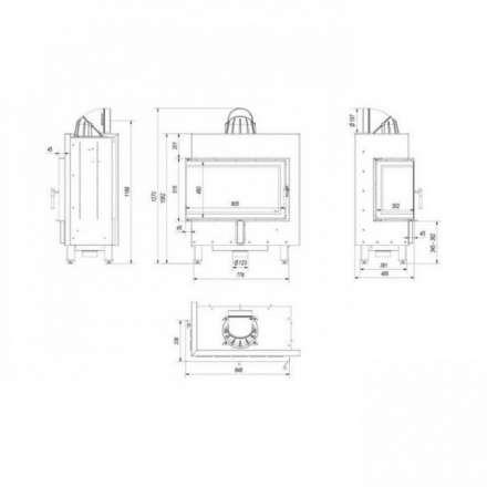 Каминная топка Kratki Lucy/14/L/BS в Молодечно