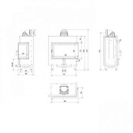 Каминная топка Kratki Lucy/14/P/BS в Молодечно
