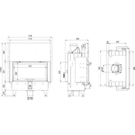 Каминная топка DEFRO HOME INTRA LA T G в Молодечно