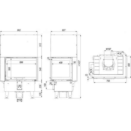 Каминная топка DEFRO HOME INTRA SM BL G в Молодечно