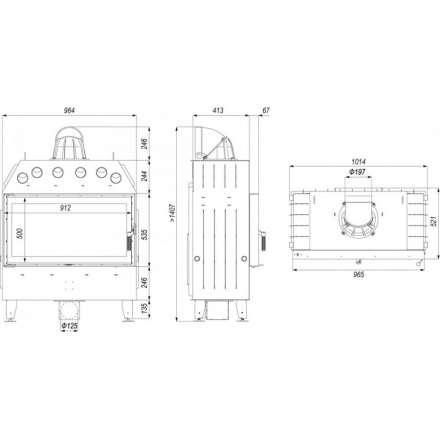 Каминная топка DEFRO HOME INTRA LA в Молодечно
