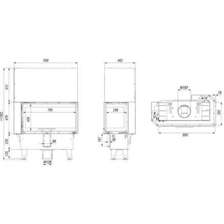 Каминная топка INTRA ME BL SLIM G в Молодечно