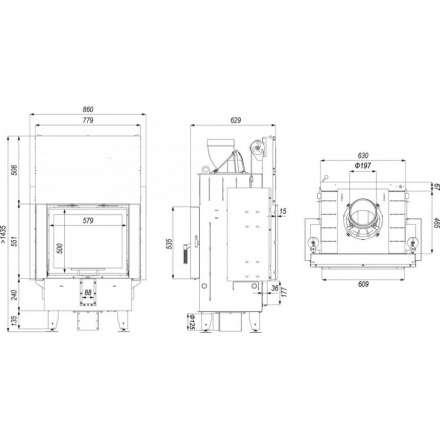 Каминная топка DEFRO HOME INTRA SM T G в Молодечно