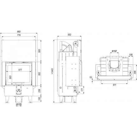 Каминная топка DEFRO HOME INTRA SM G в Молодечно