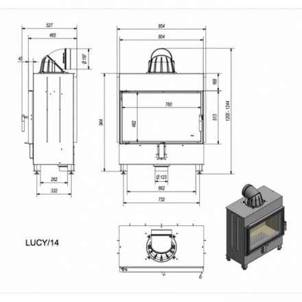 Каминная топка Kratki Lucy/14 в Молодечно