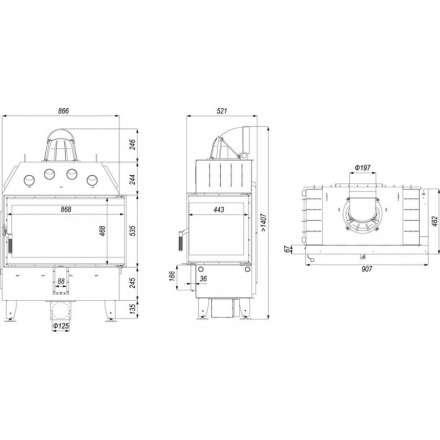 Каминная топка DEFRO HOME INTRA ME BL в Молодечно